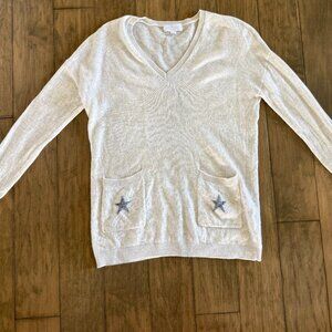 The White Company Woman's size medium two pocket star sweater